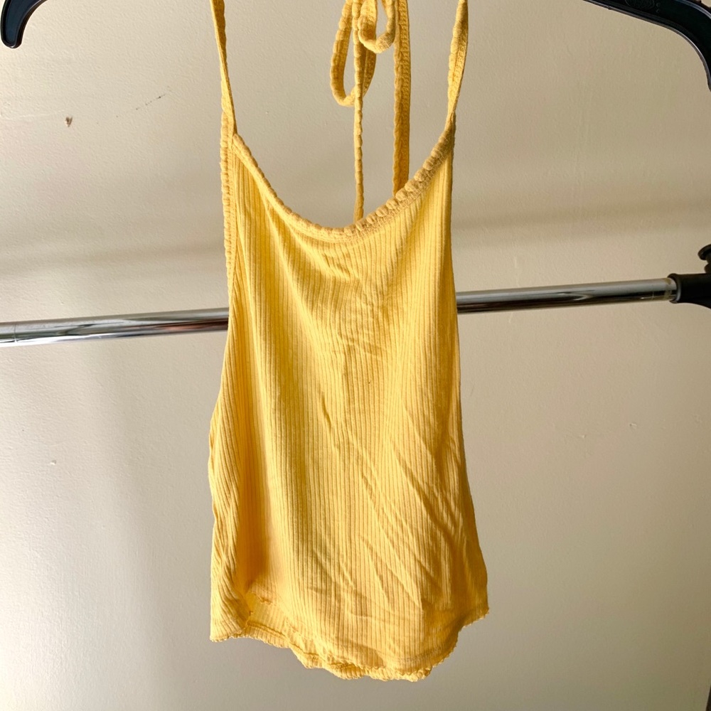 Yellow halter top